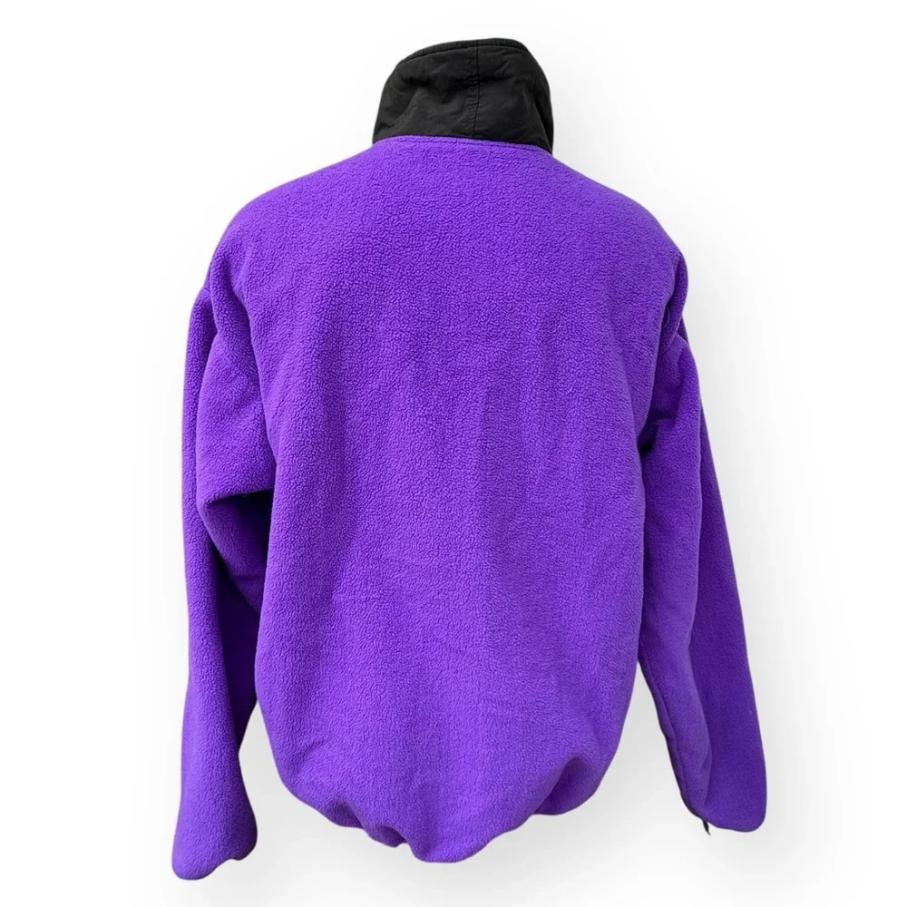 Vintage Columbia 90s Fleece Full Zip Sweater Jacket Made in USA Purple XL Tall